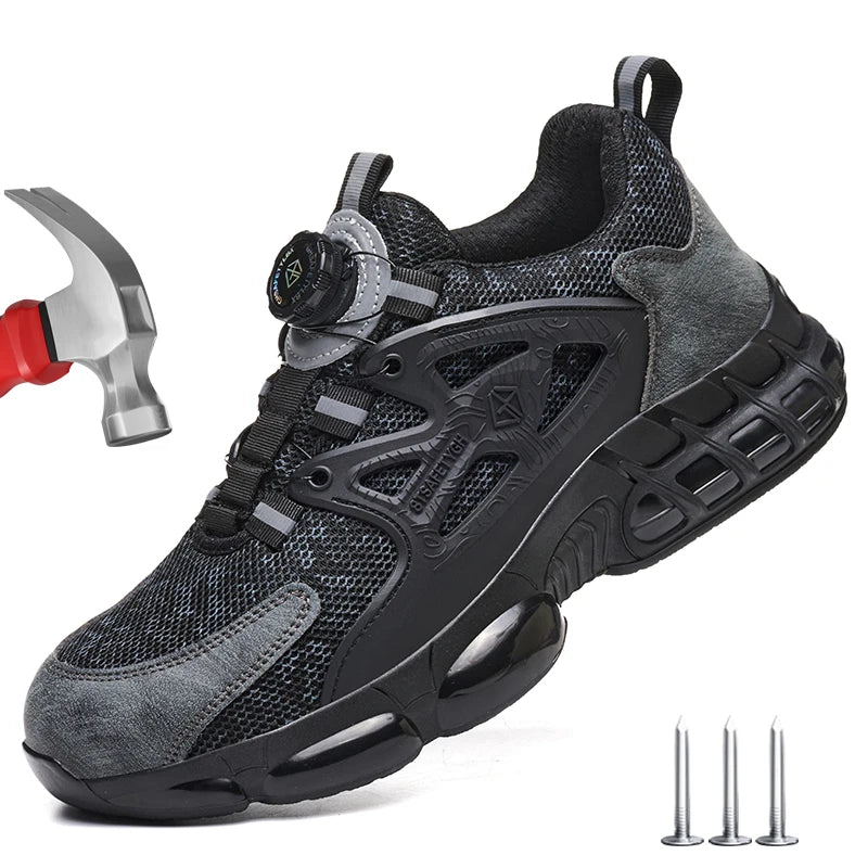 أحذية أمان نسائية برأس فولاذي عاكس