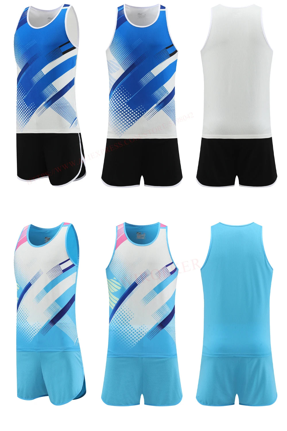 طقم رياضي سريع الجفاف للرجال بمقاسات كبيرة - طقم جري