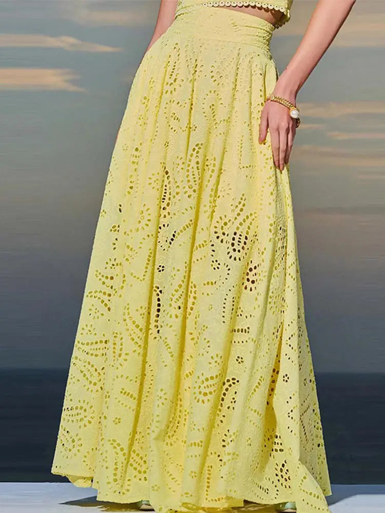 Women's Sleeveless Skirt Set