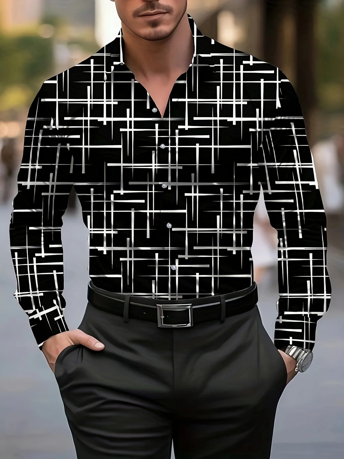 Crimson Floral Dress Shirt