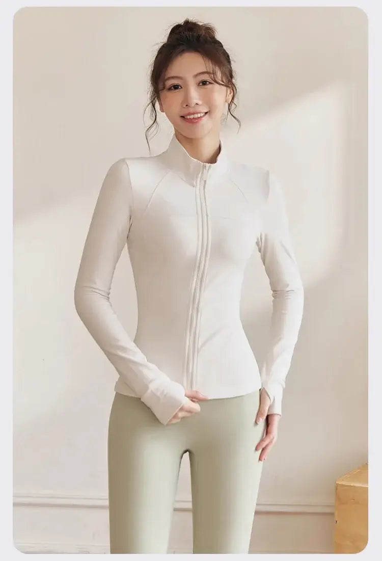 Women Long Sleeve Yoga Jacket