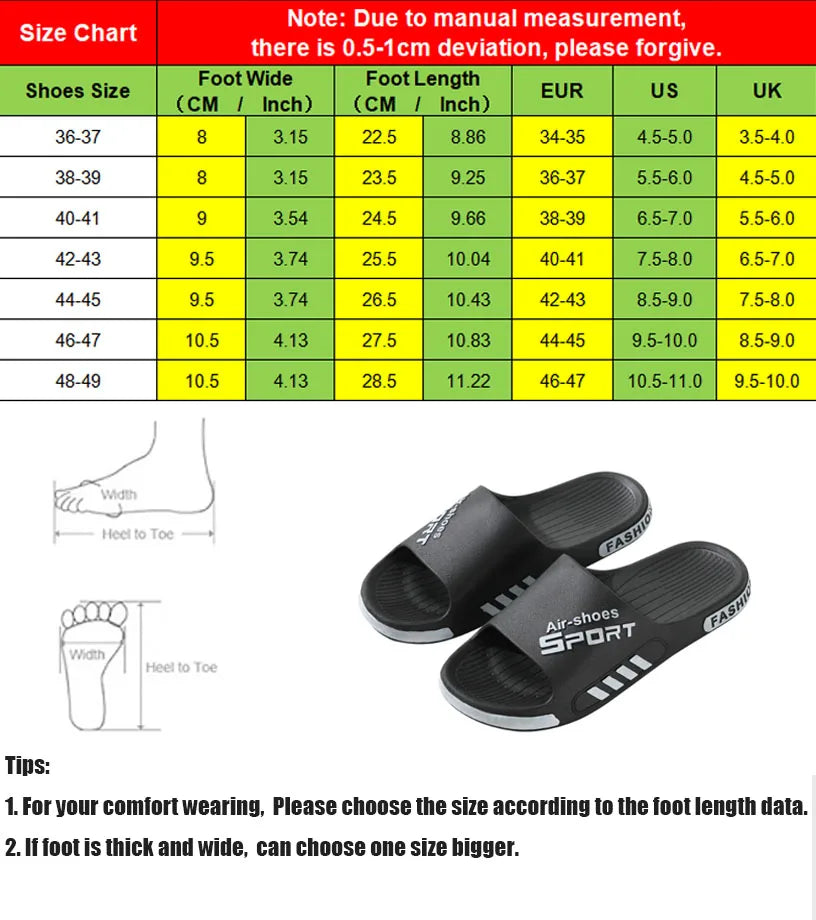 Men PVC Soft Sole Casual Beach Slides