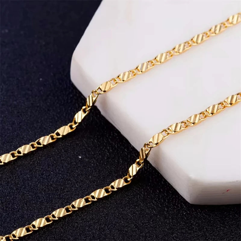 18K Gold Chain Necklace