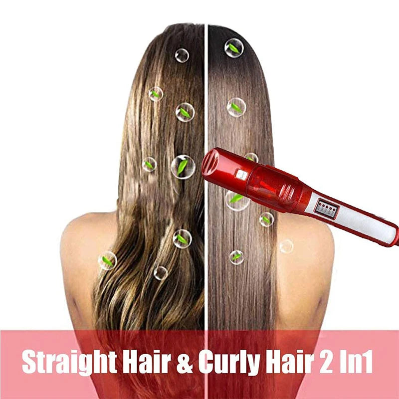 Steam Hair Straightening Brush Iron