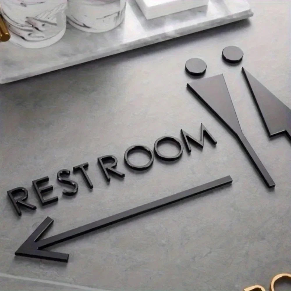 Luxury Acrylic Washroom Sign