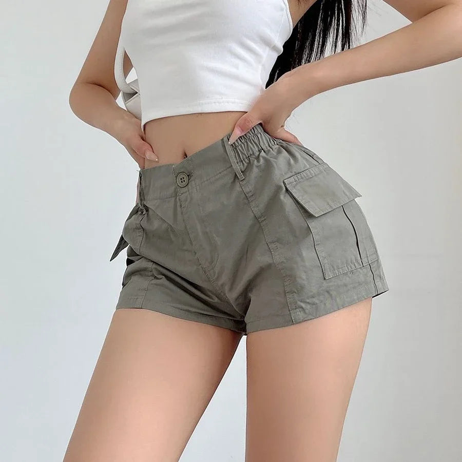 Women's High Waist Cotton Shorts