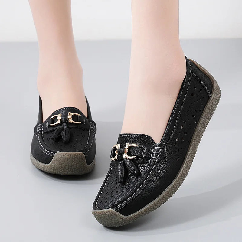 Round Toe Nurse Loafers – Soft Sole & Non-slip 2025
