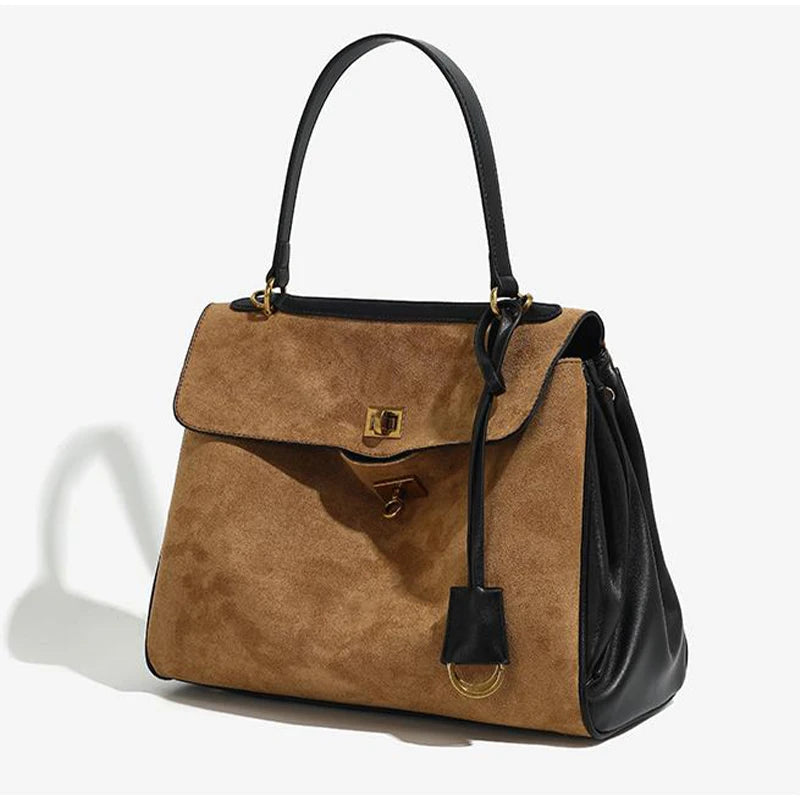 Frosted Leather Shoulder Bag