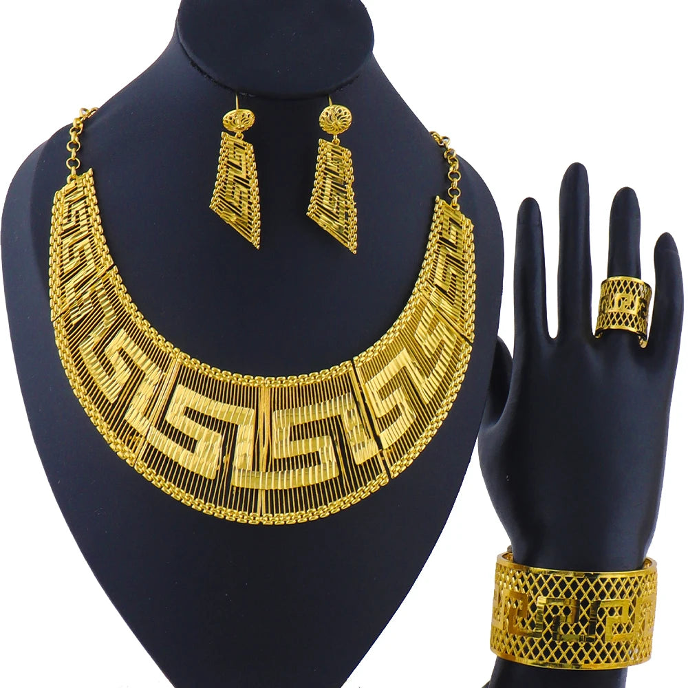 24K Gold Plated Complete Jewelry Set