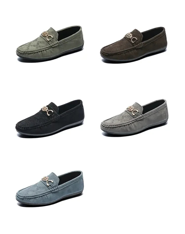 Men Solid Color Big Size Loafers