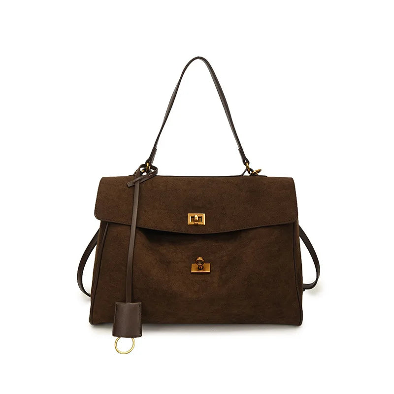 Frosted Leather Shoulder Bag