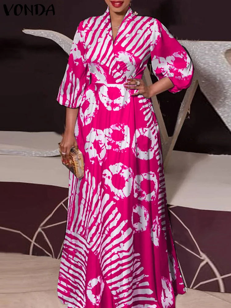 Women Printed Boho Maxi Dress