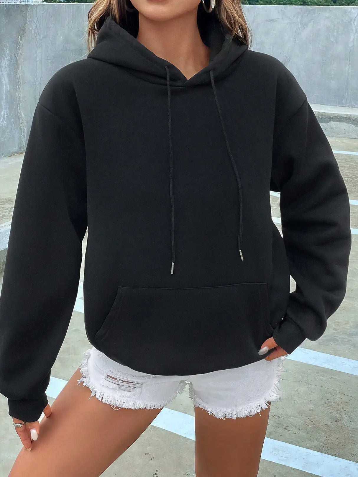 Solid Pocket Hoodie