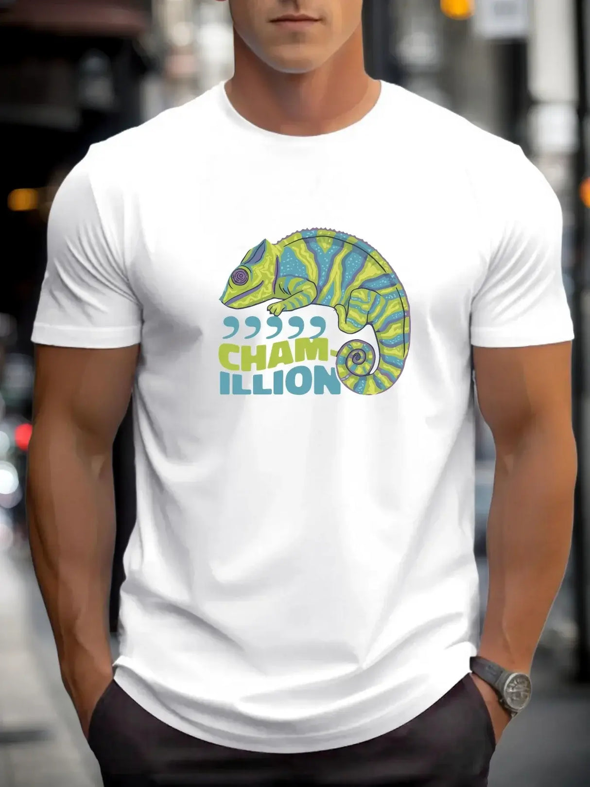 تي شيرت رجالي بأكمام قصيرة