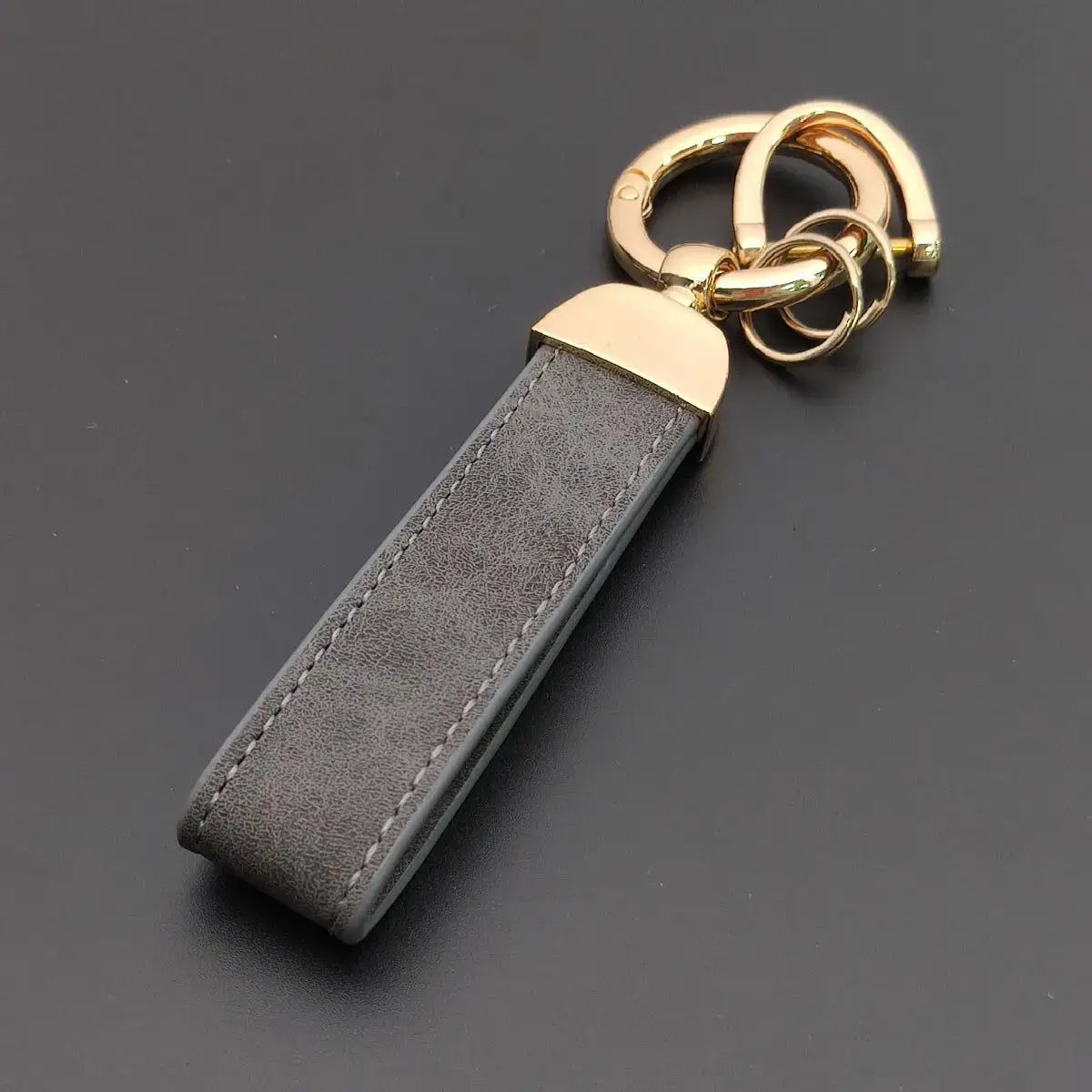 Custom Name Logo Leather Keychain