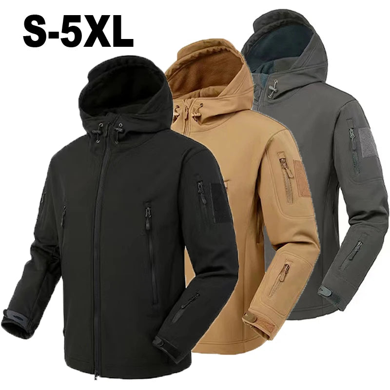 Men Softshell Fleece Waterproof Jacket