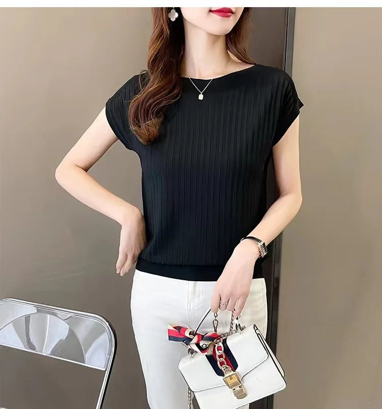 Women Summer Knit Blouse 2025