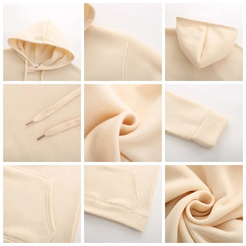 هودي رجالي كبير الحجم - بلوفر أسود سادة