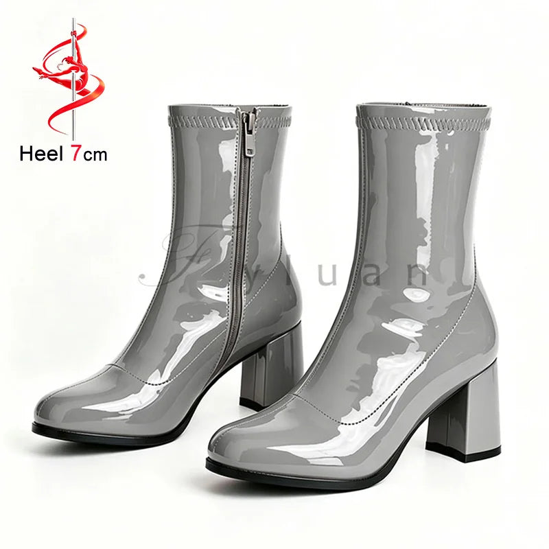 Classic Block Heel Ankle Boots