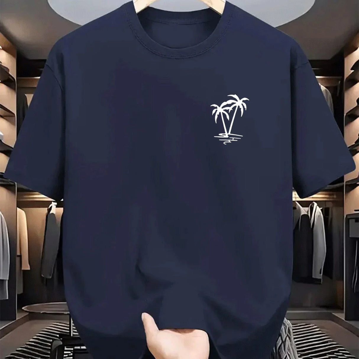 تي شيرت رجالي بطبعة جوز الهند