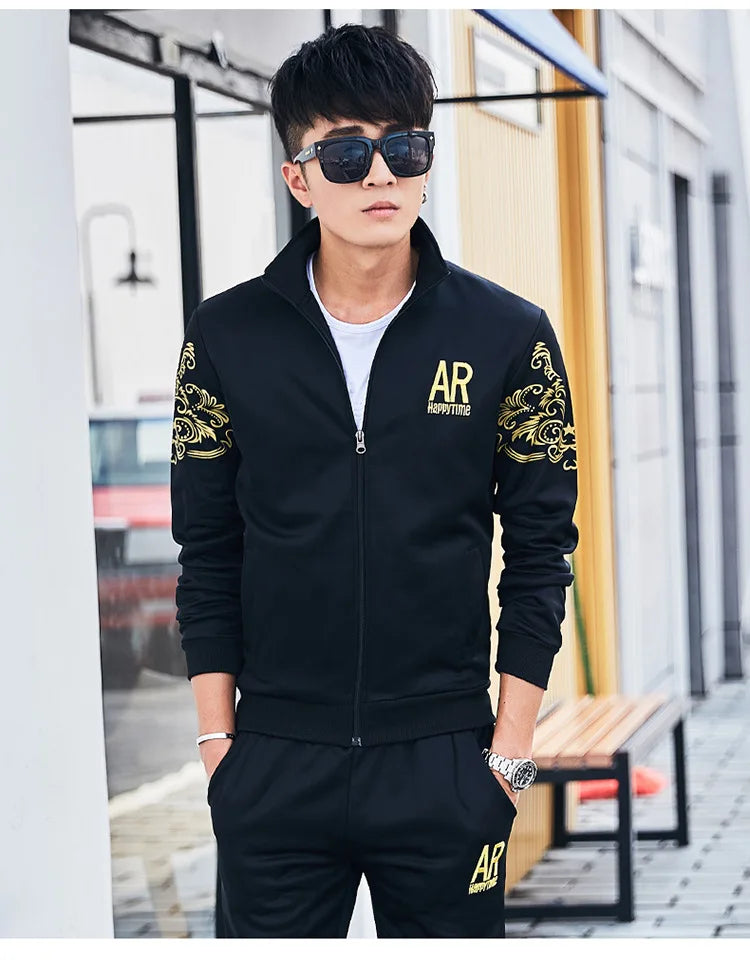 Men’s Plus Size Autumn Tracksuit Set