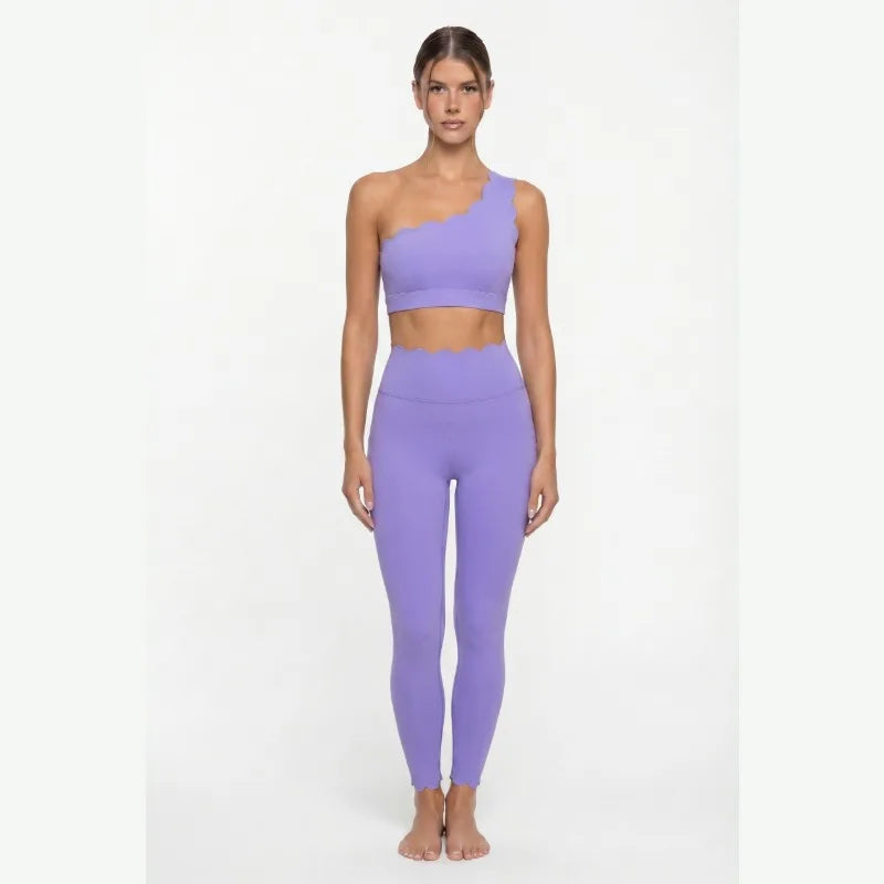 Blush One-Shoulder Yoga Set