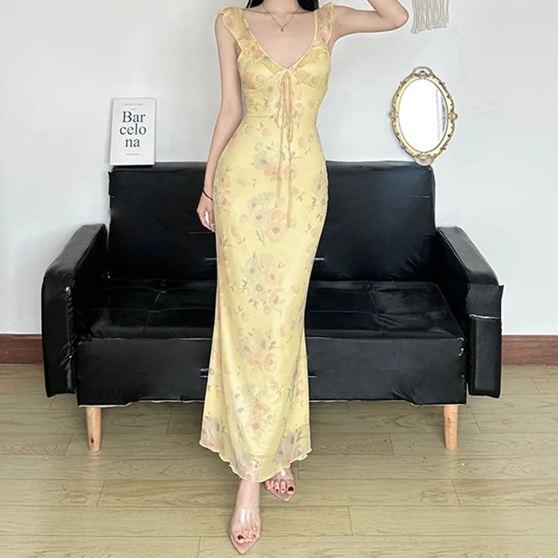 Women V Neck Lace Bodycon Dress