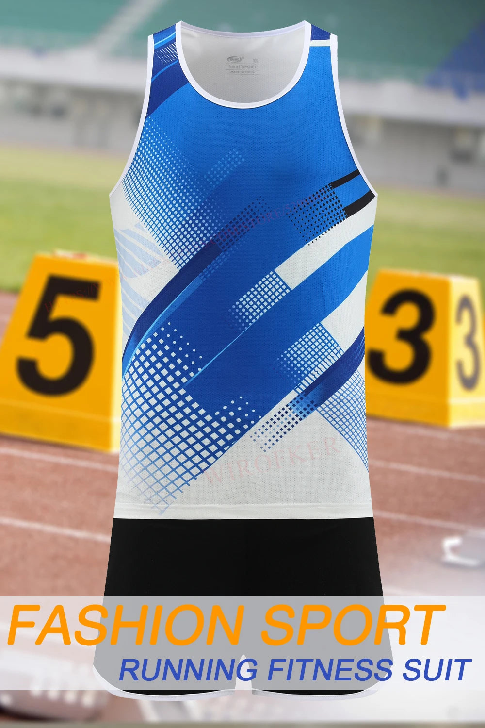 طقم رياضي سريع الجفاف للرجال بمقاسات كبيرة - طقم جري