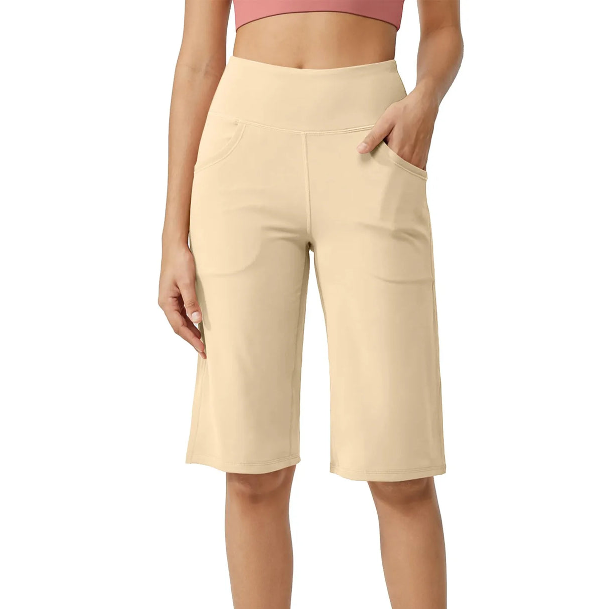Women Capri Pants with Pockets Yoga Fit