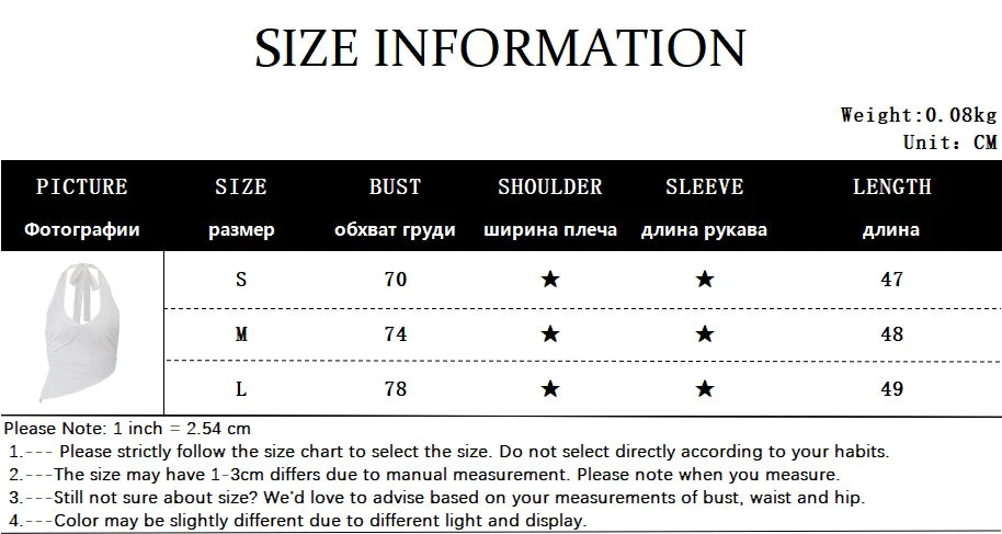 Irregular Backless Halter Camisole Top