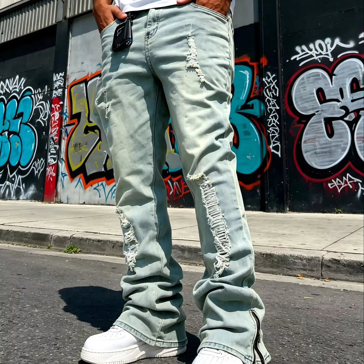 HME Vintage Blue Flare Jeans