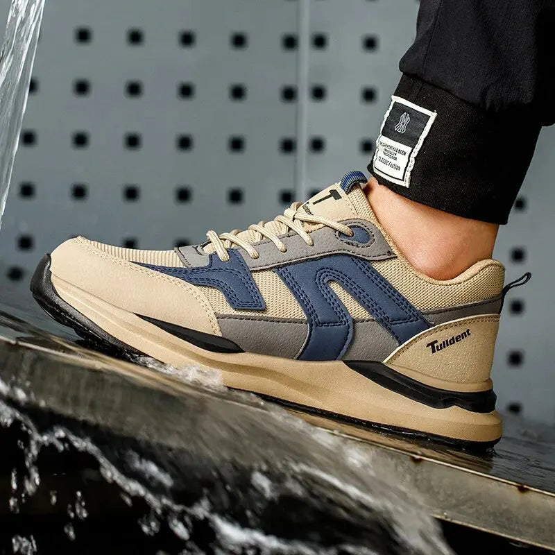 أحذية رياضية رجالية للعمل بمقدمة فولاذية غير قابلة للتدمير