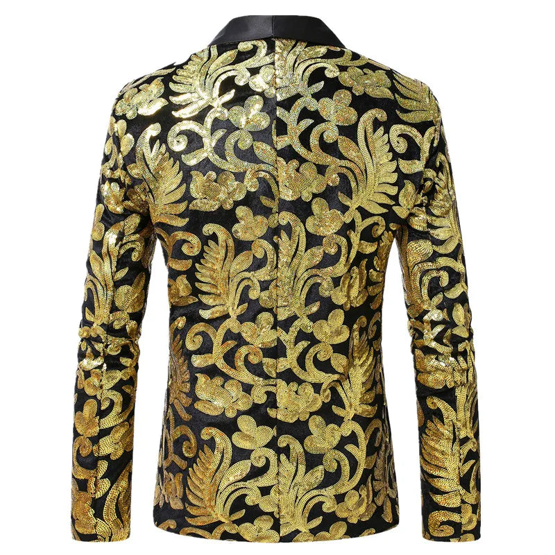 Men Luxury Sequin Party Suit Set