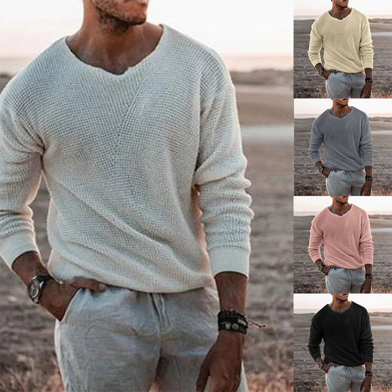 Men’s V-Neck Knitted Sweater