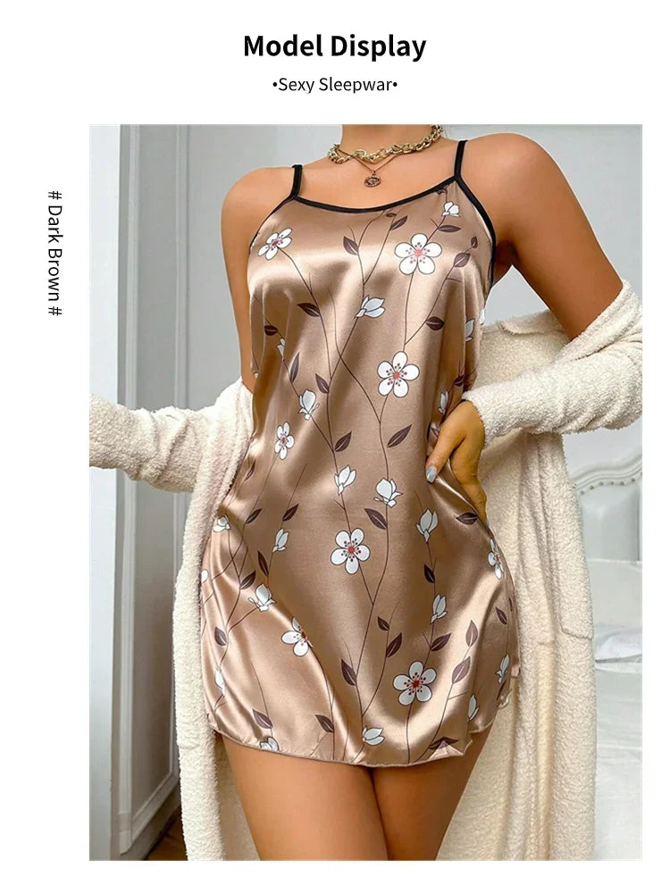 Flora Satin Nightgown