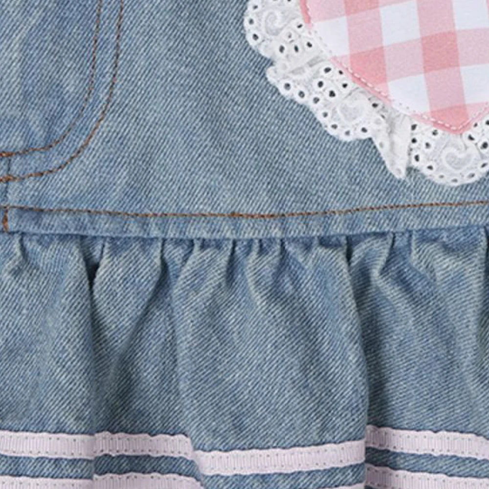 LolitaBall™ – Lace Skater Skirt (Sweet Harajuku Kawaii Denim Skirt)