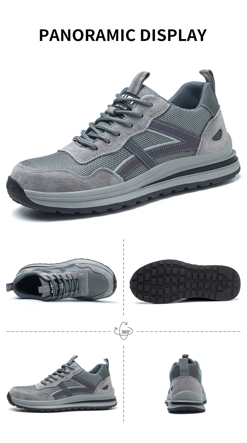 أحذية أمان رجالية بأصابع فولاذية