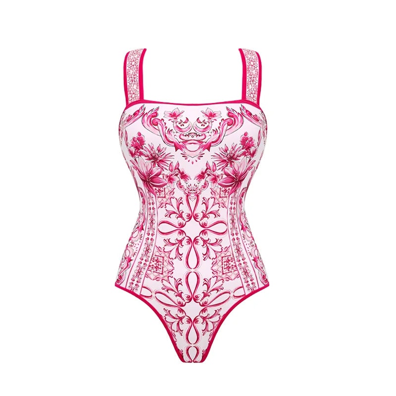 Vintage Print One Piece