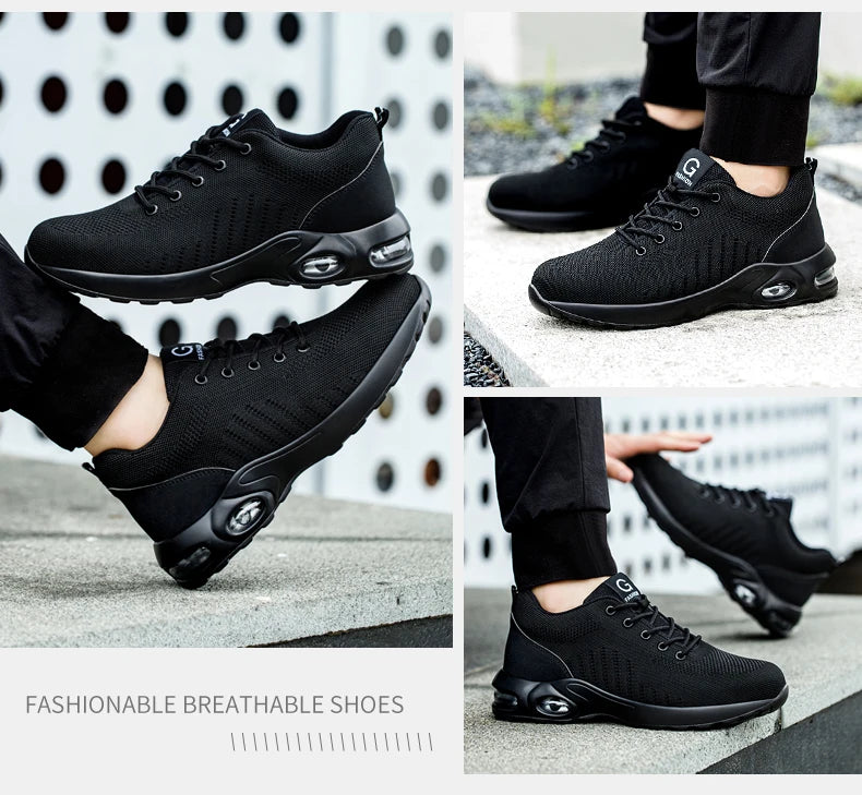 أحذية أمان للجنسين قابلة للتهوية بأصابع فولاذية