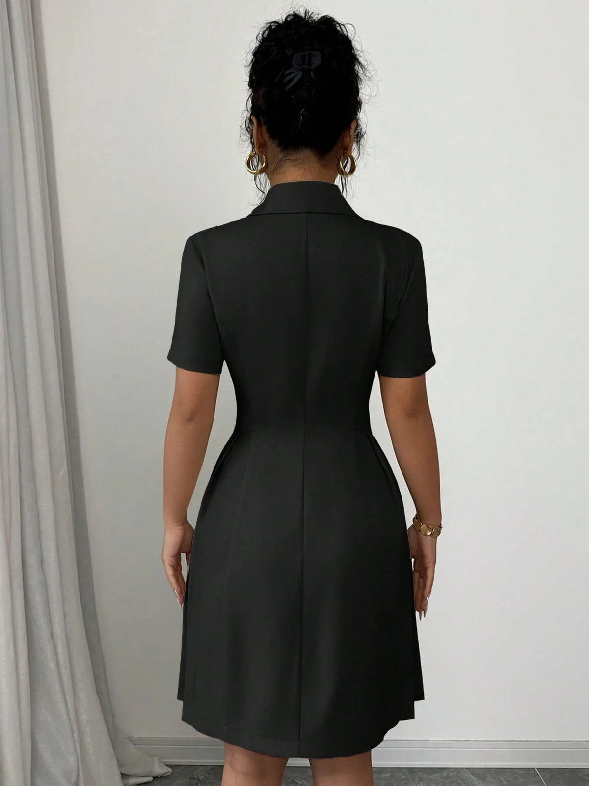 Women's Double Breasted Midi Dress