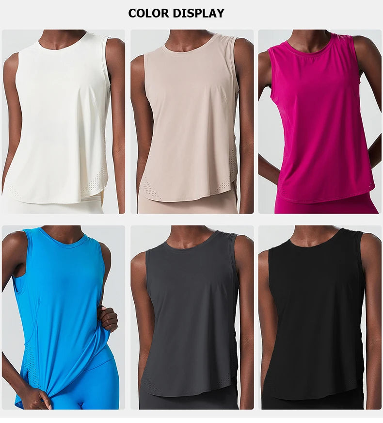 بلوزة رياضية نسائية فضفاضة بدون أكمام