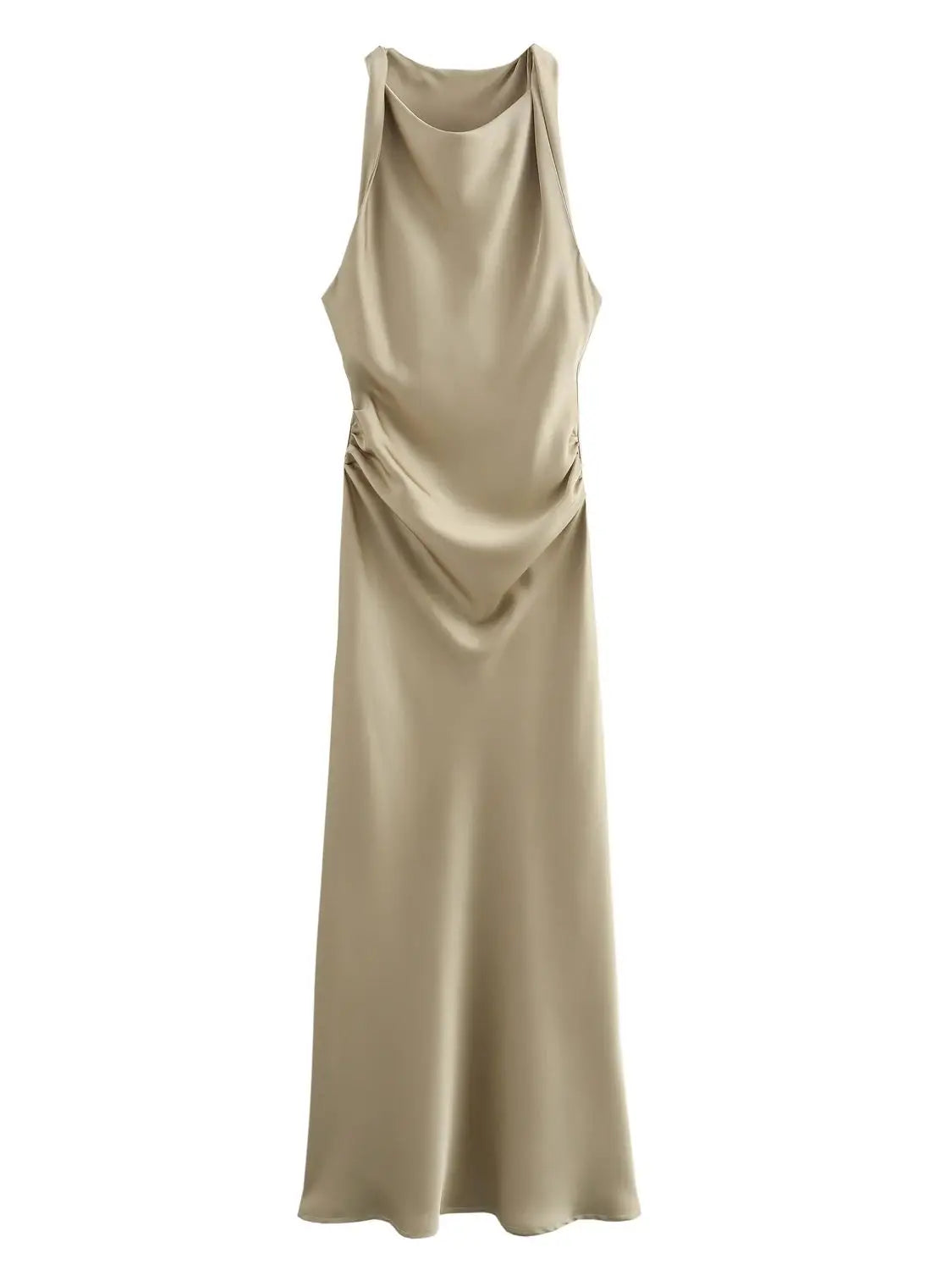 Luxe Satin Midi Elegance Dress