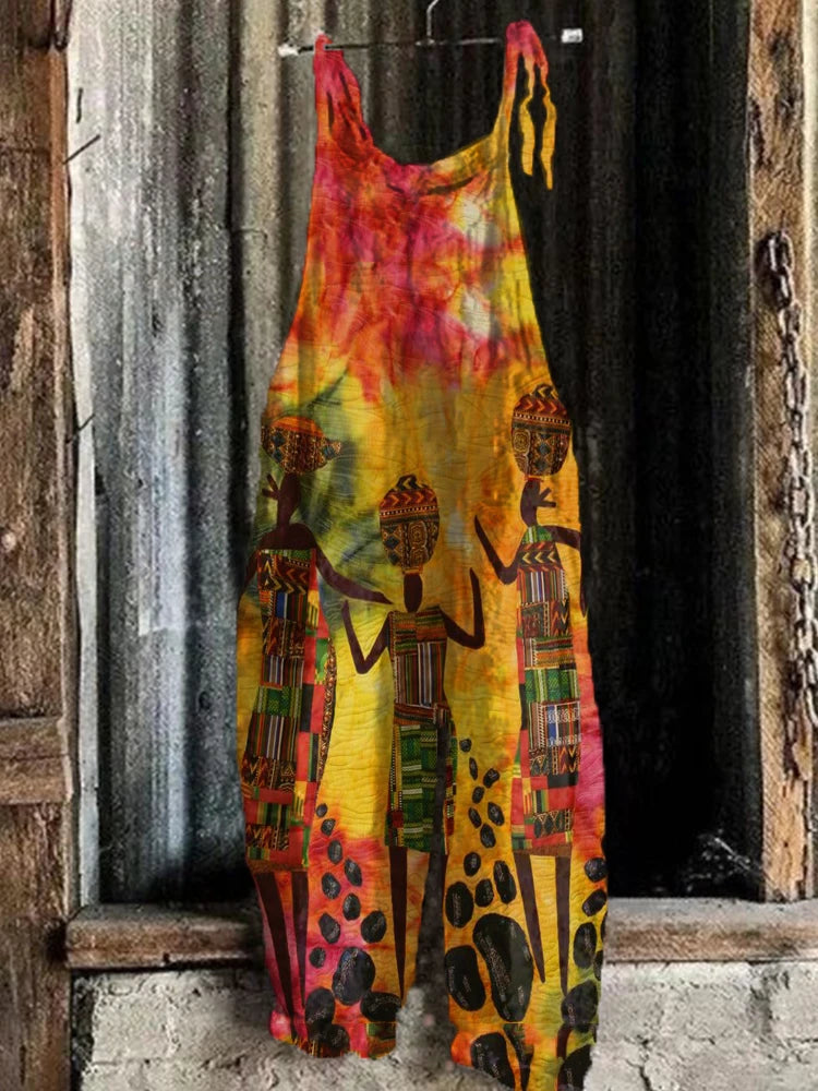 شورت نسائي من قطعة واحدة بطبعة تجريدية