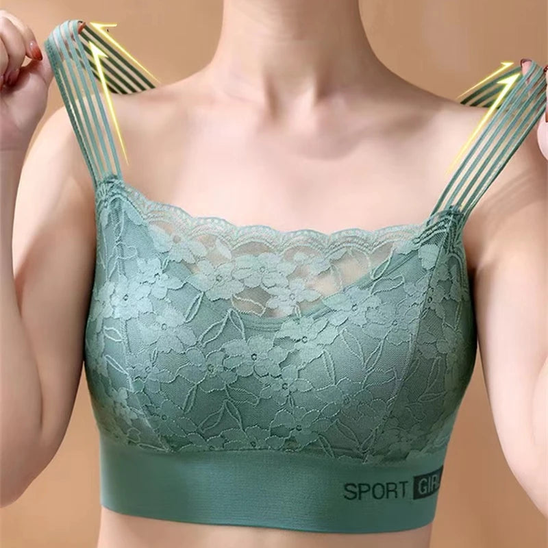 Seamless Lace Sports Bra