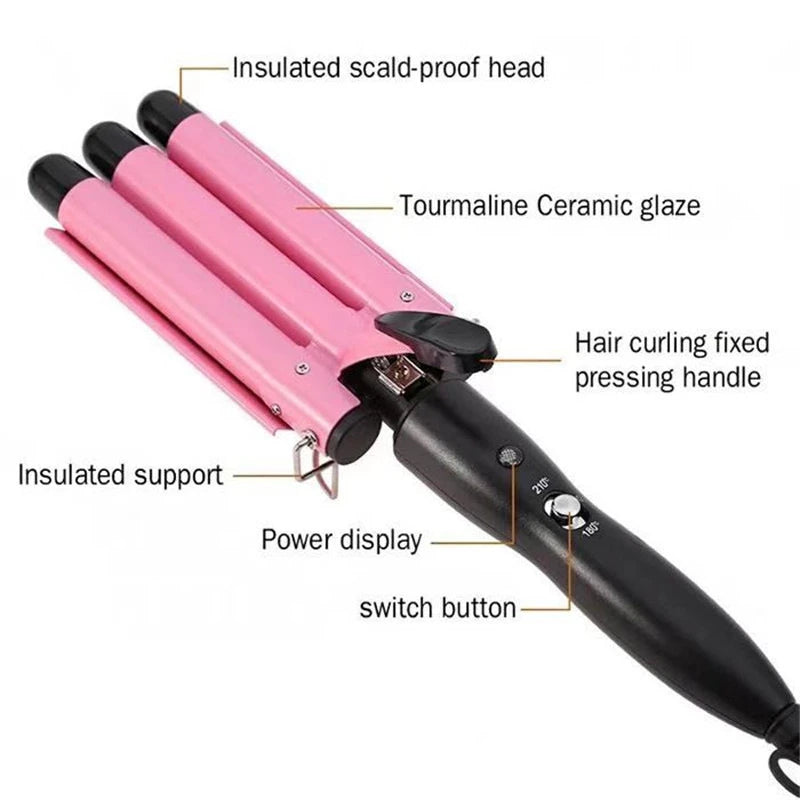 Triple Barrel Hair Curling Iron