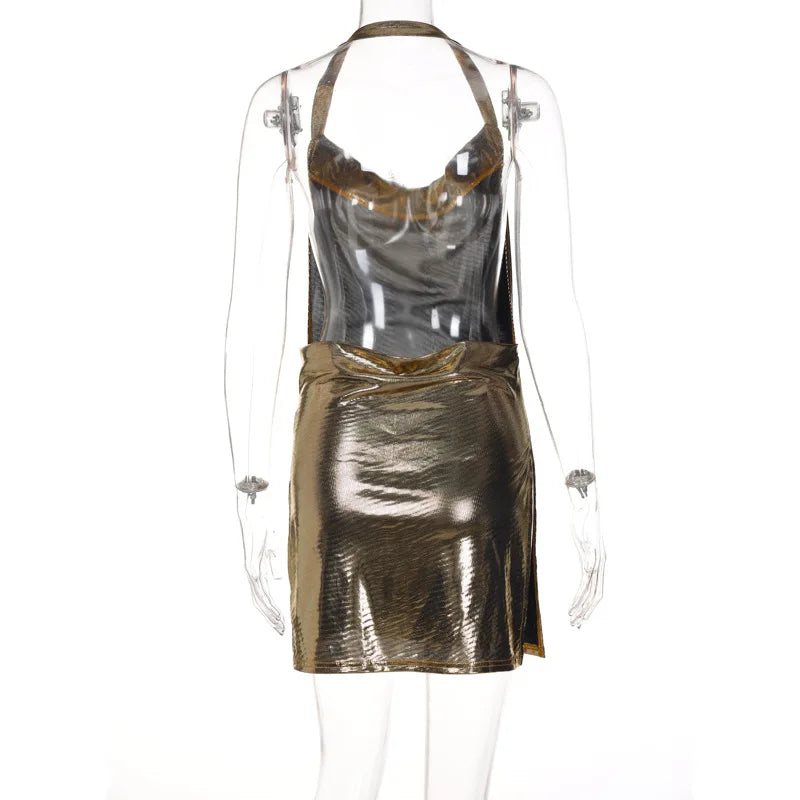 Midnight Luxe Backless Mini Dress