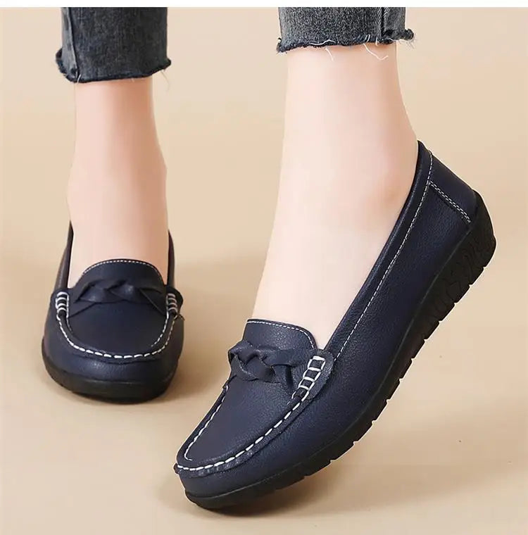 Women Leather Nurse Flats