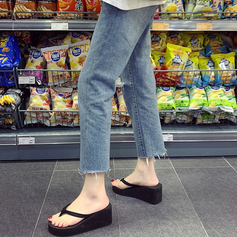 Women High-Heel Flip Flops