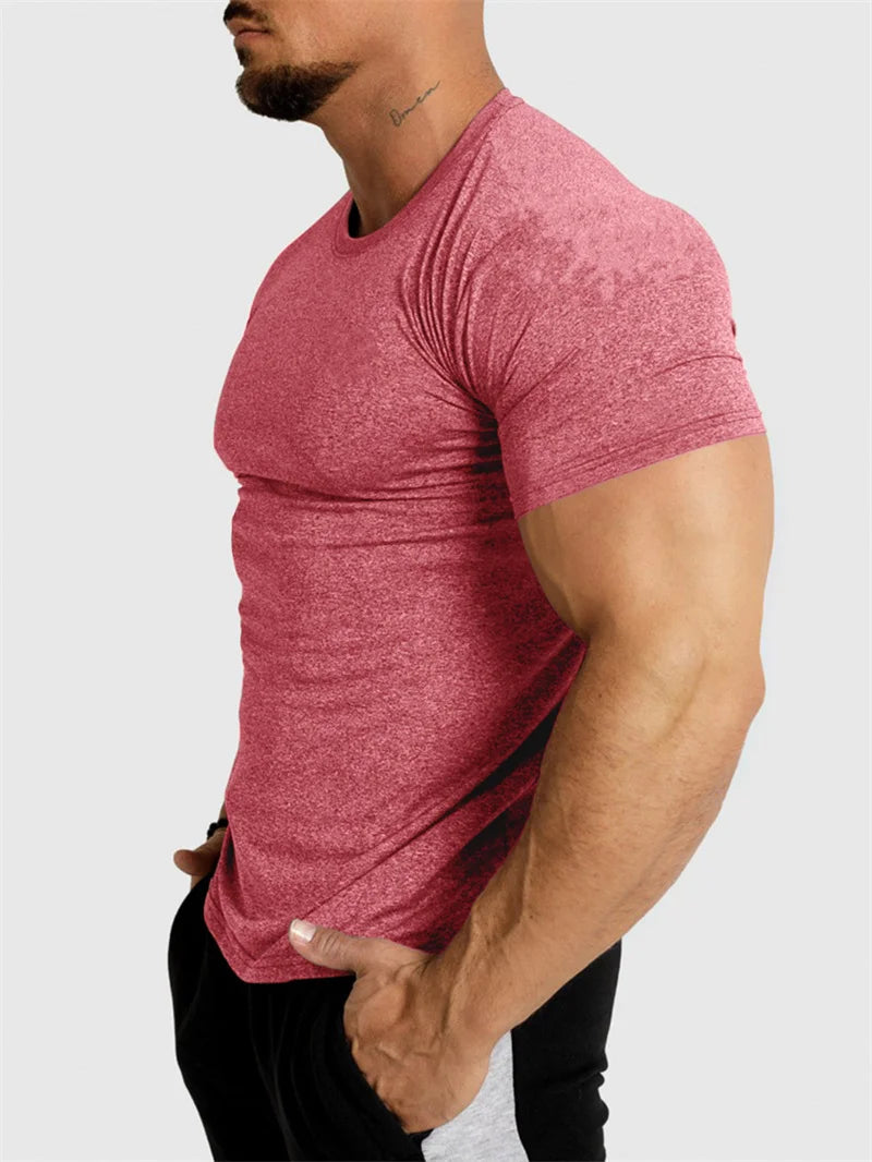 تي شيرت رياضي نسائي سريع الجفاف بأكمام قصيرة