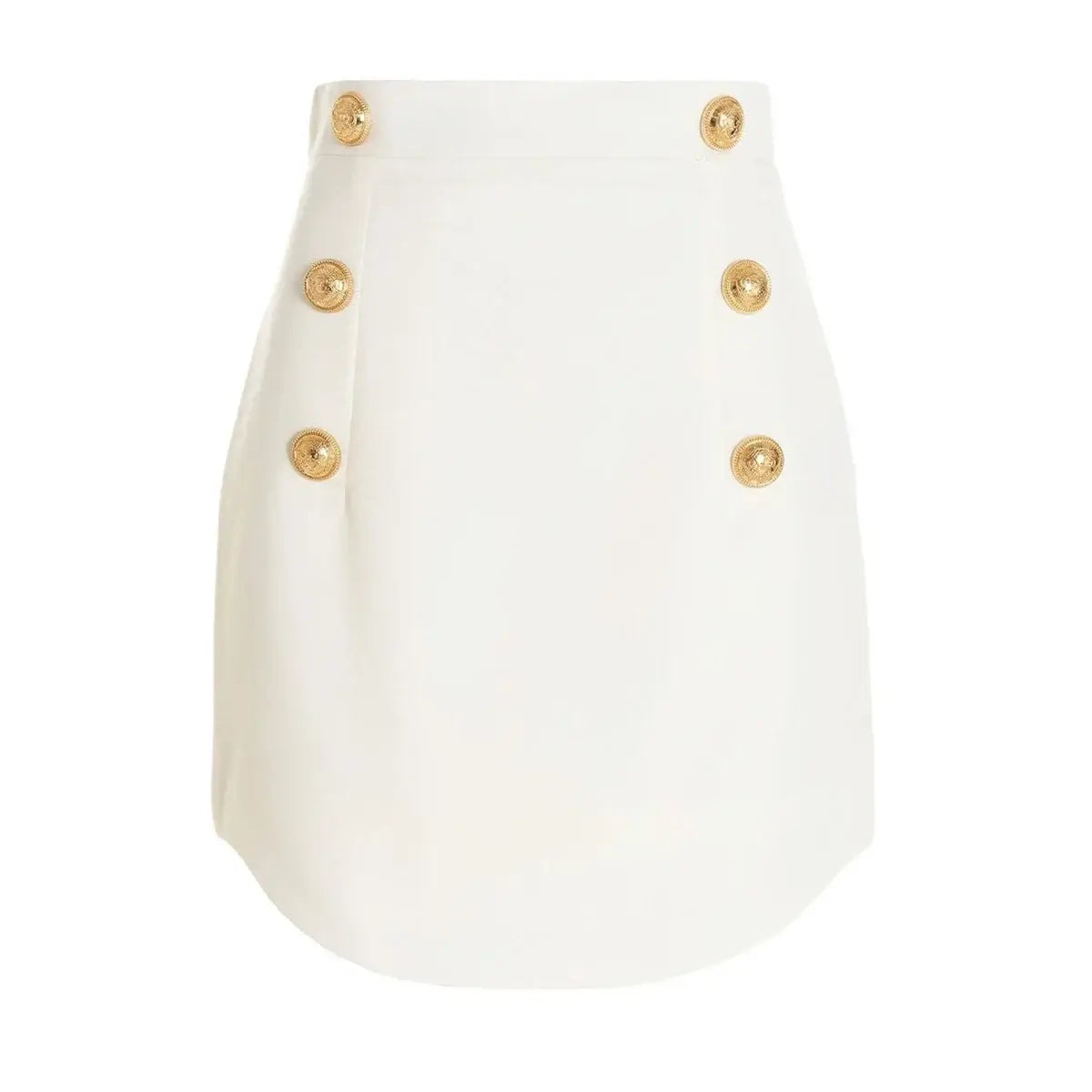 Women Slim Fit Button Back Mini Skirt
